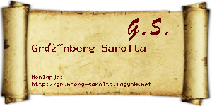 Grünberg Sarolta névjegykártya